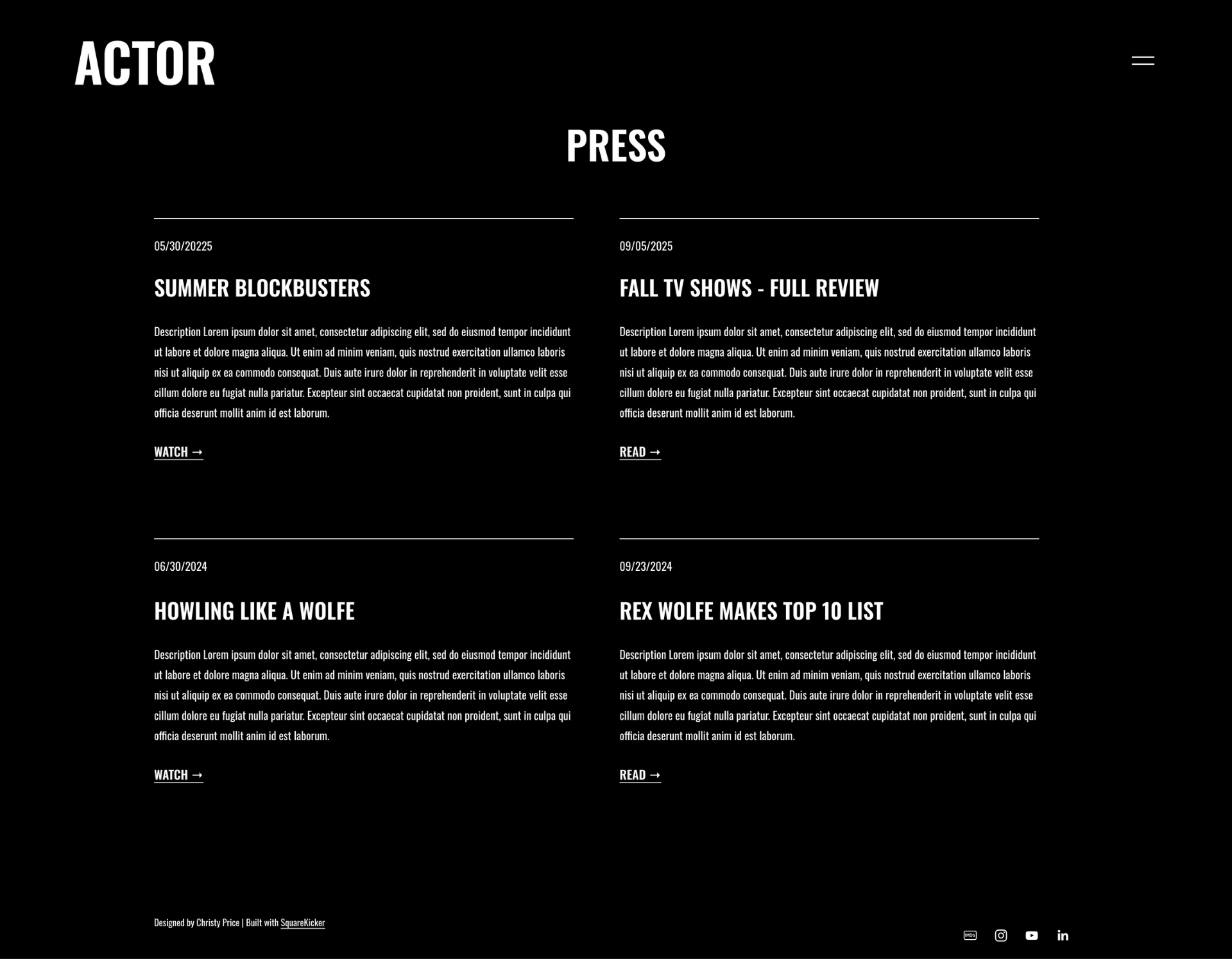 Actor - Press Screenshot