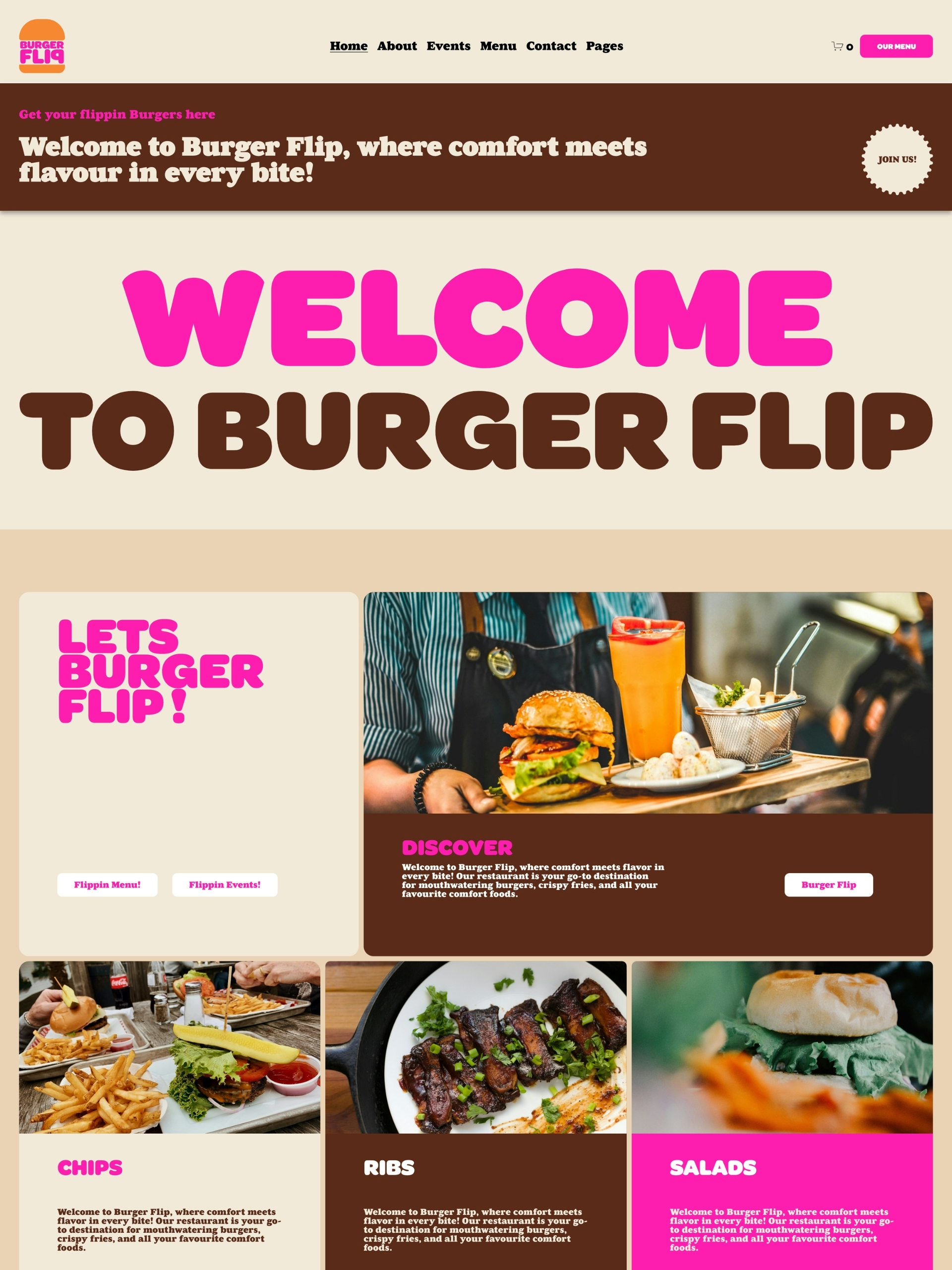 Burger Flip - Home Screenshot