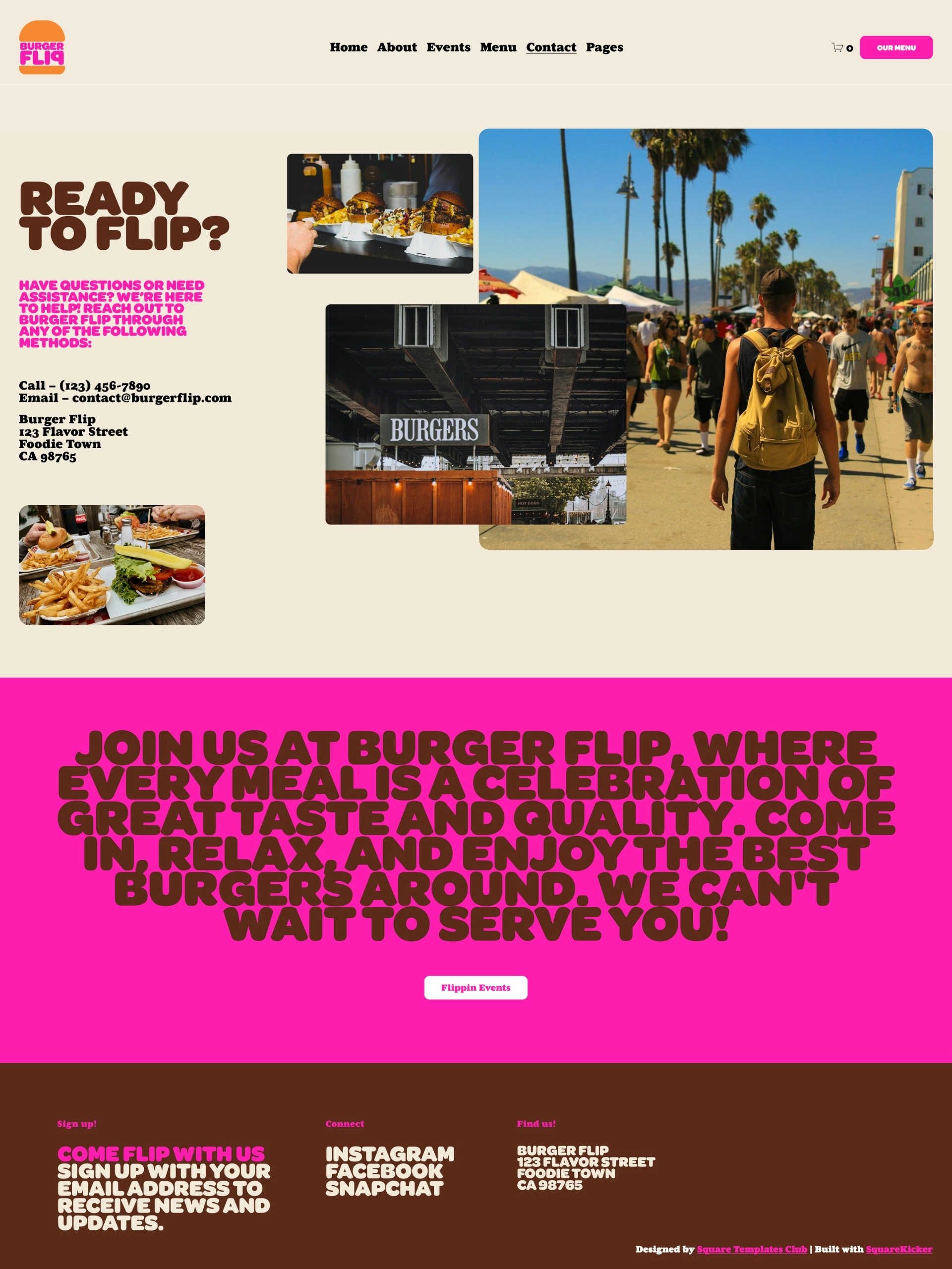 Burger Flip - Contact Screenshot