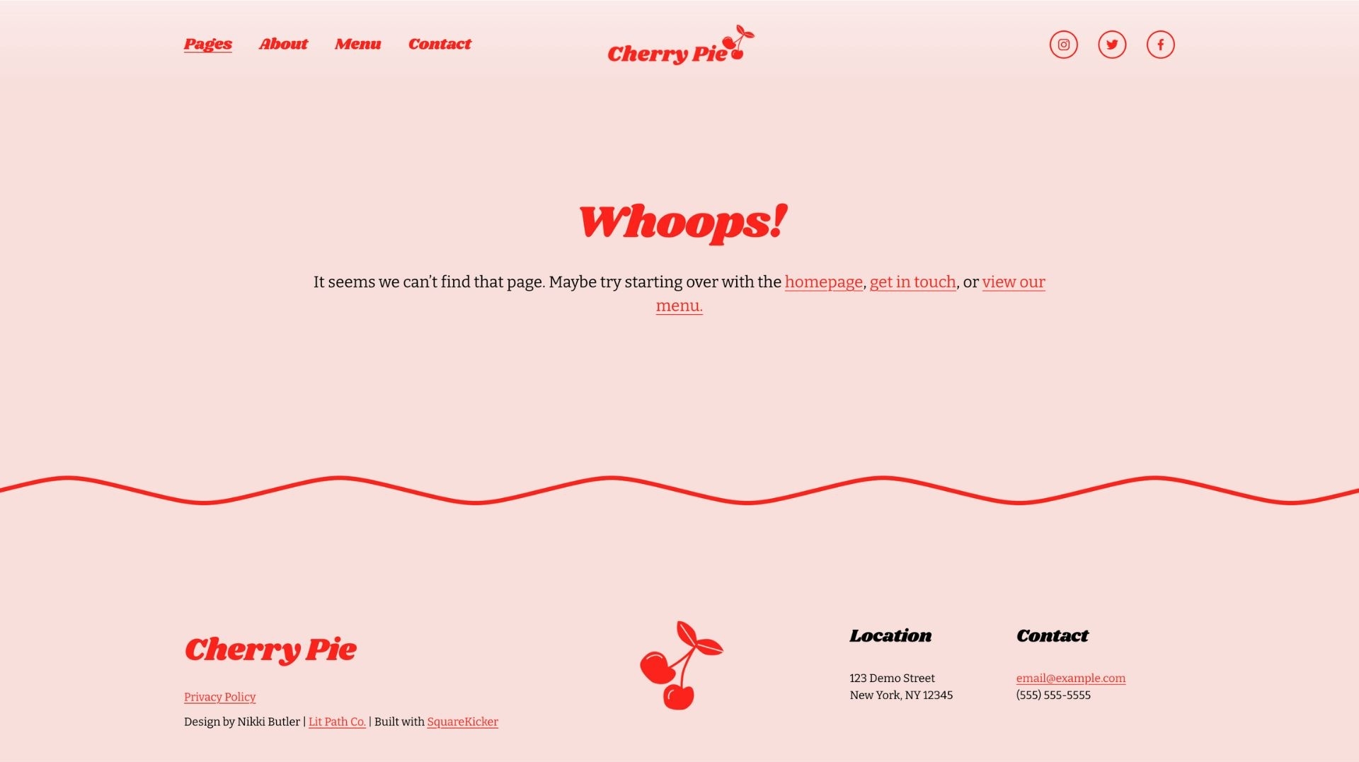 Cherry Pie - 404 Screenshot