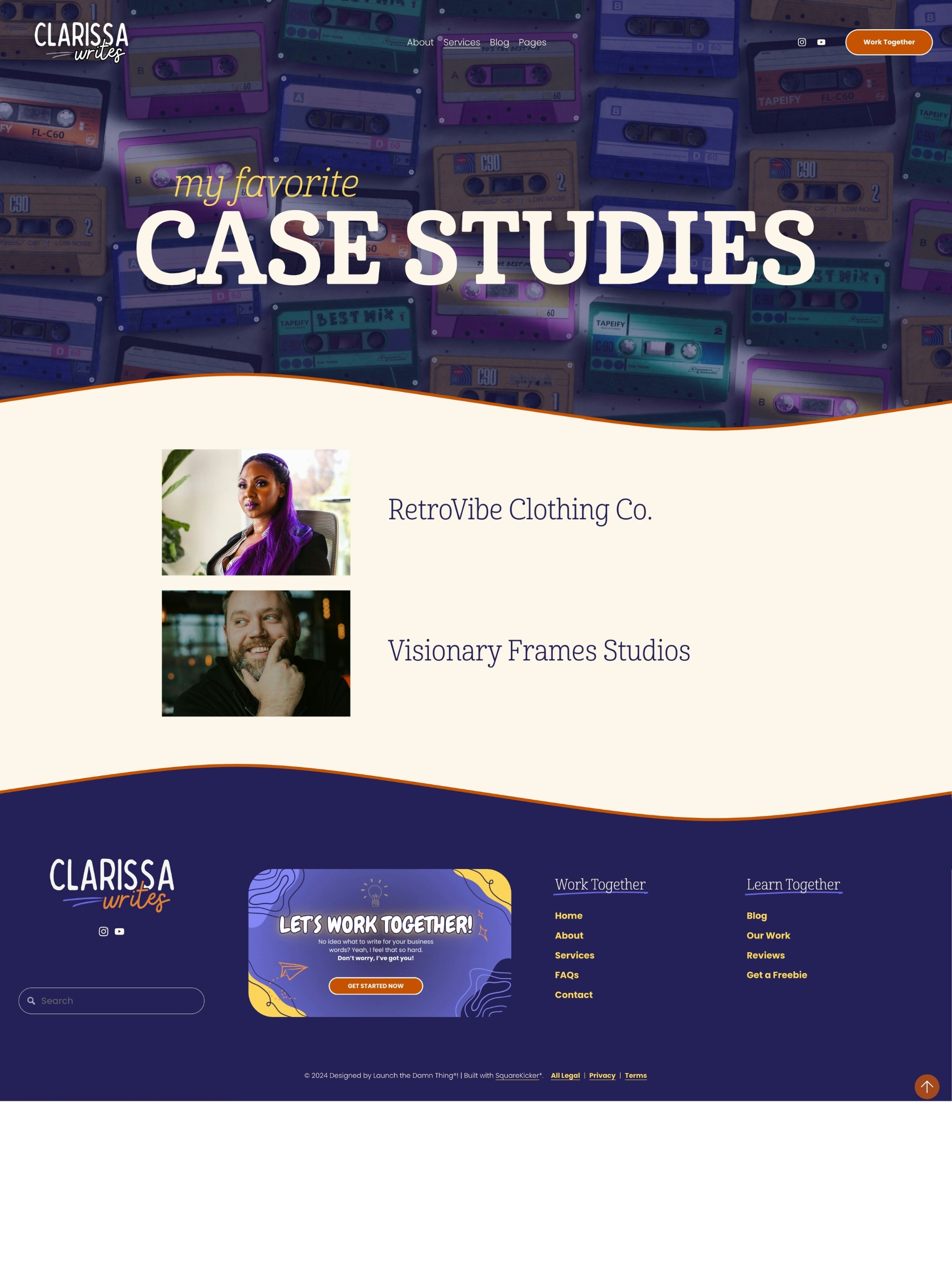 Clarissa Writes - Case Studies Screenshot