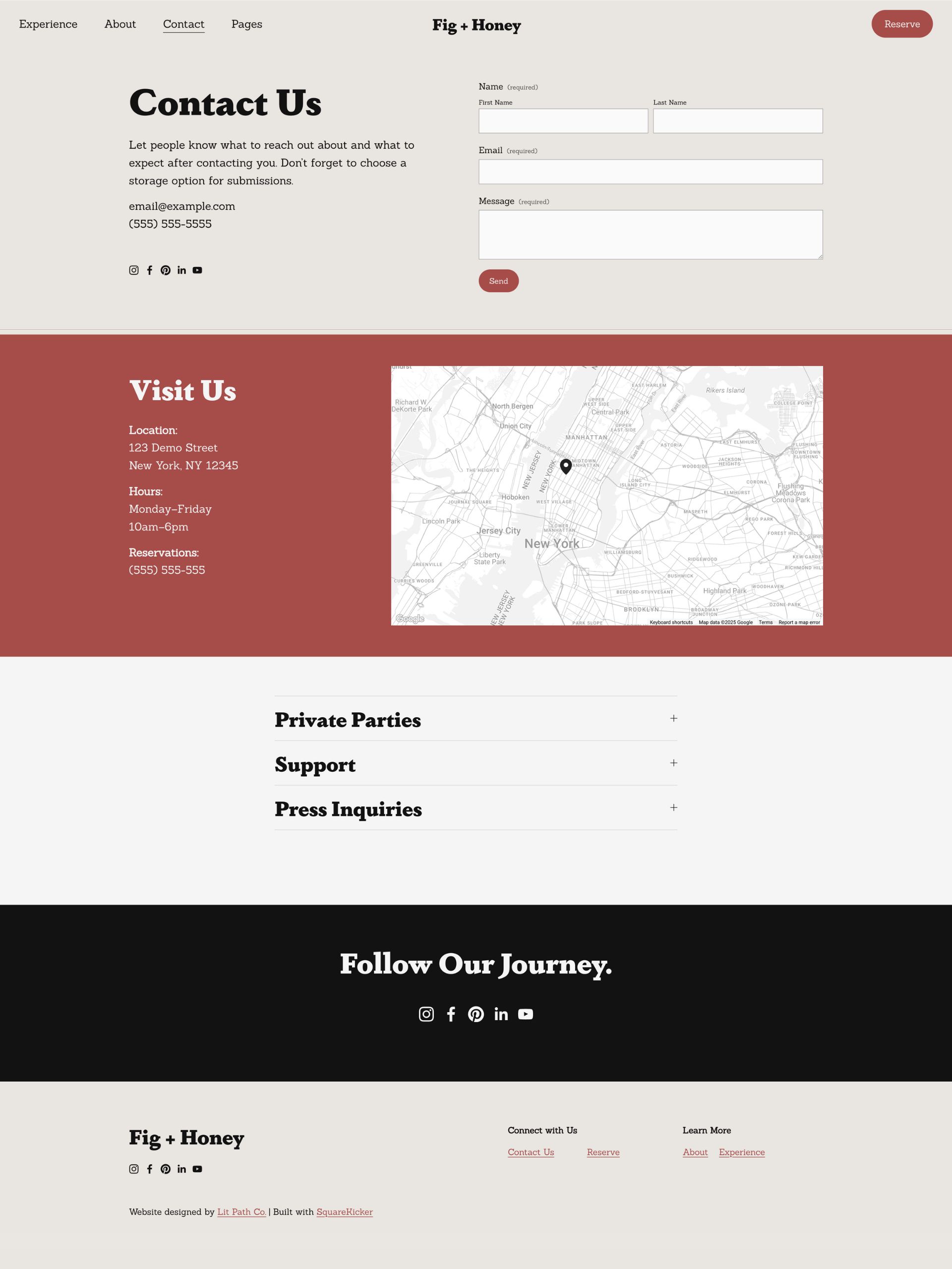 Fig Honey - Contact Screenshot
