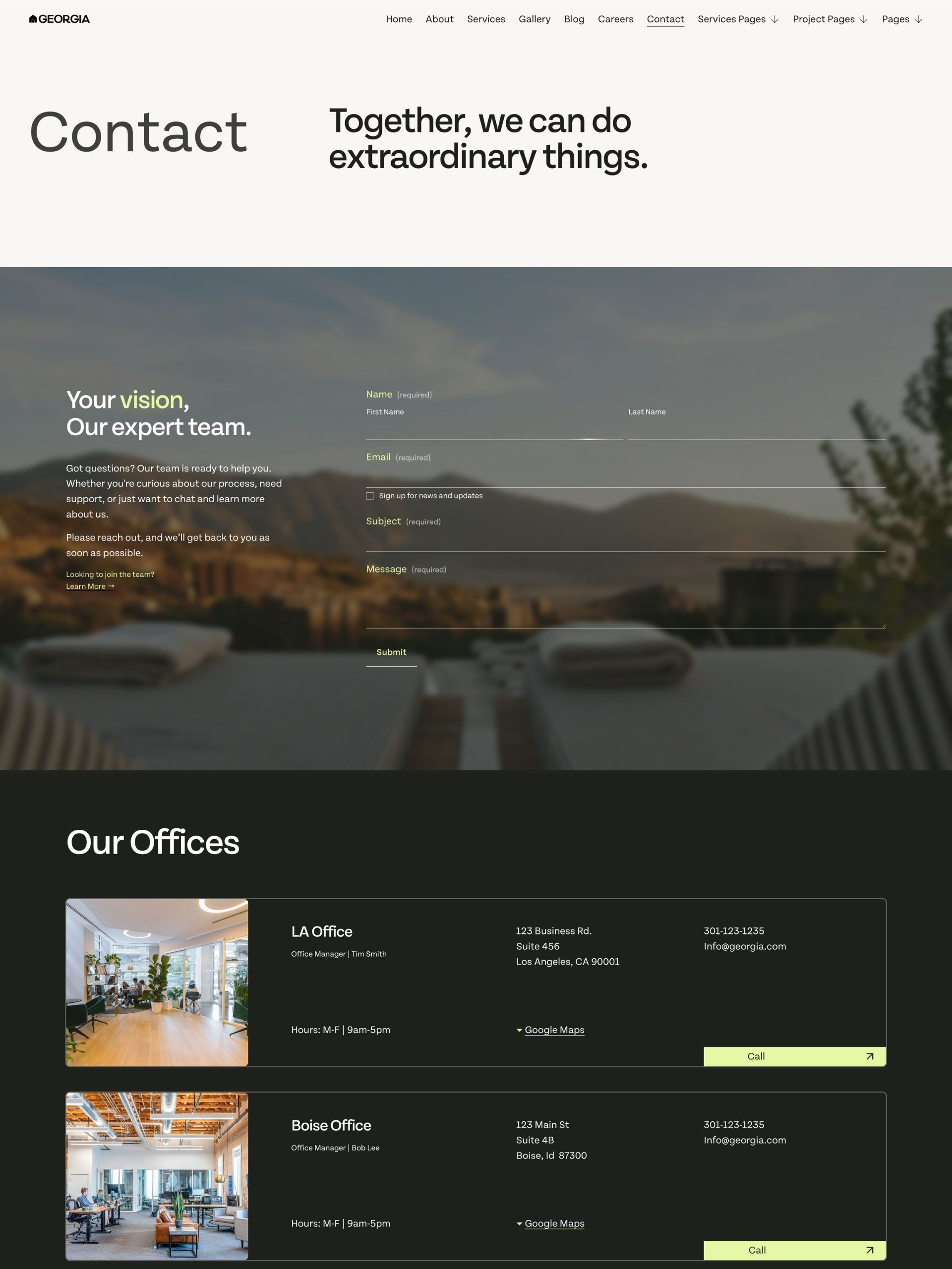 Georgia - Contact Screenshot