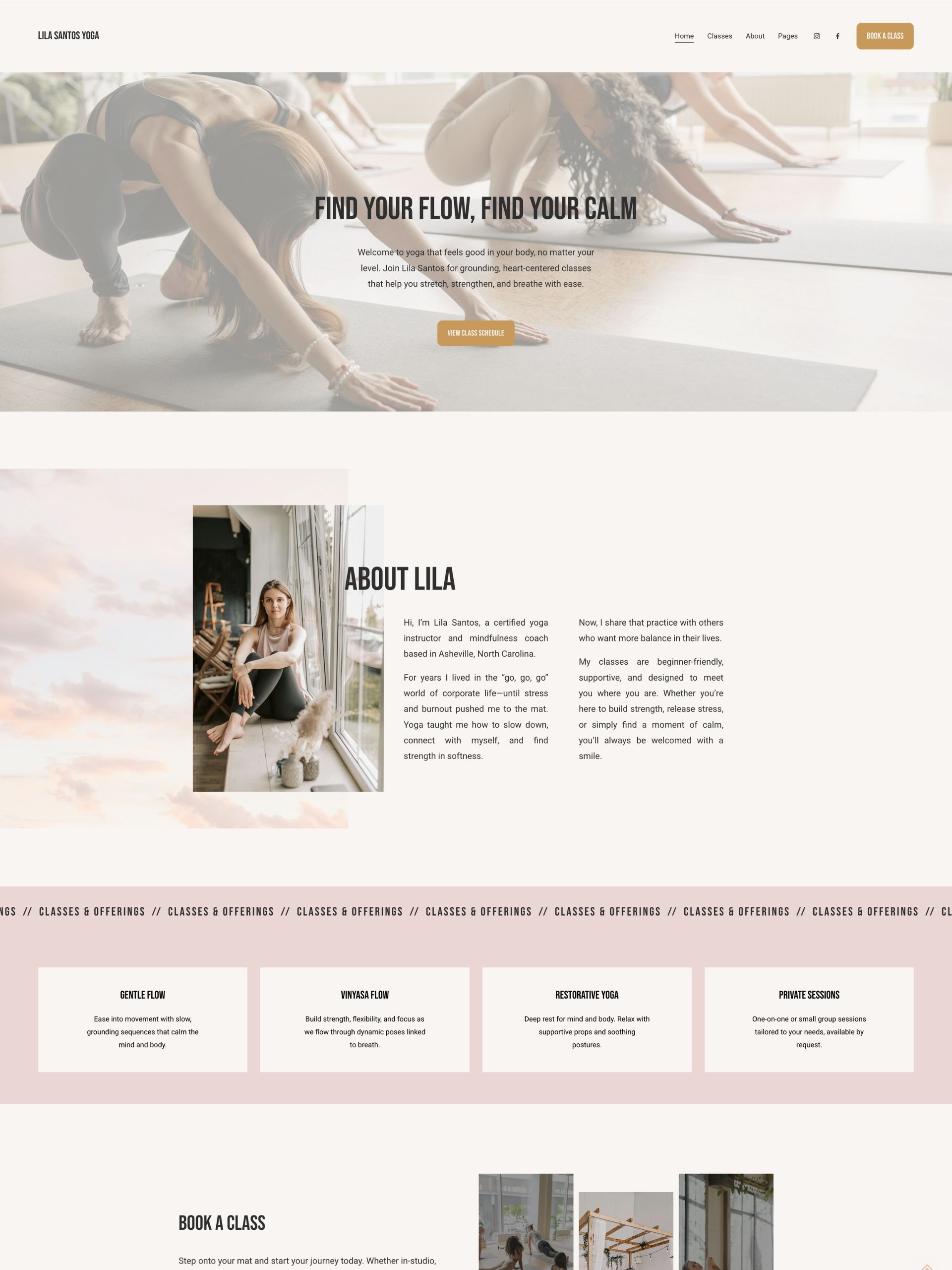Lila Yoga - Home Screenshot