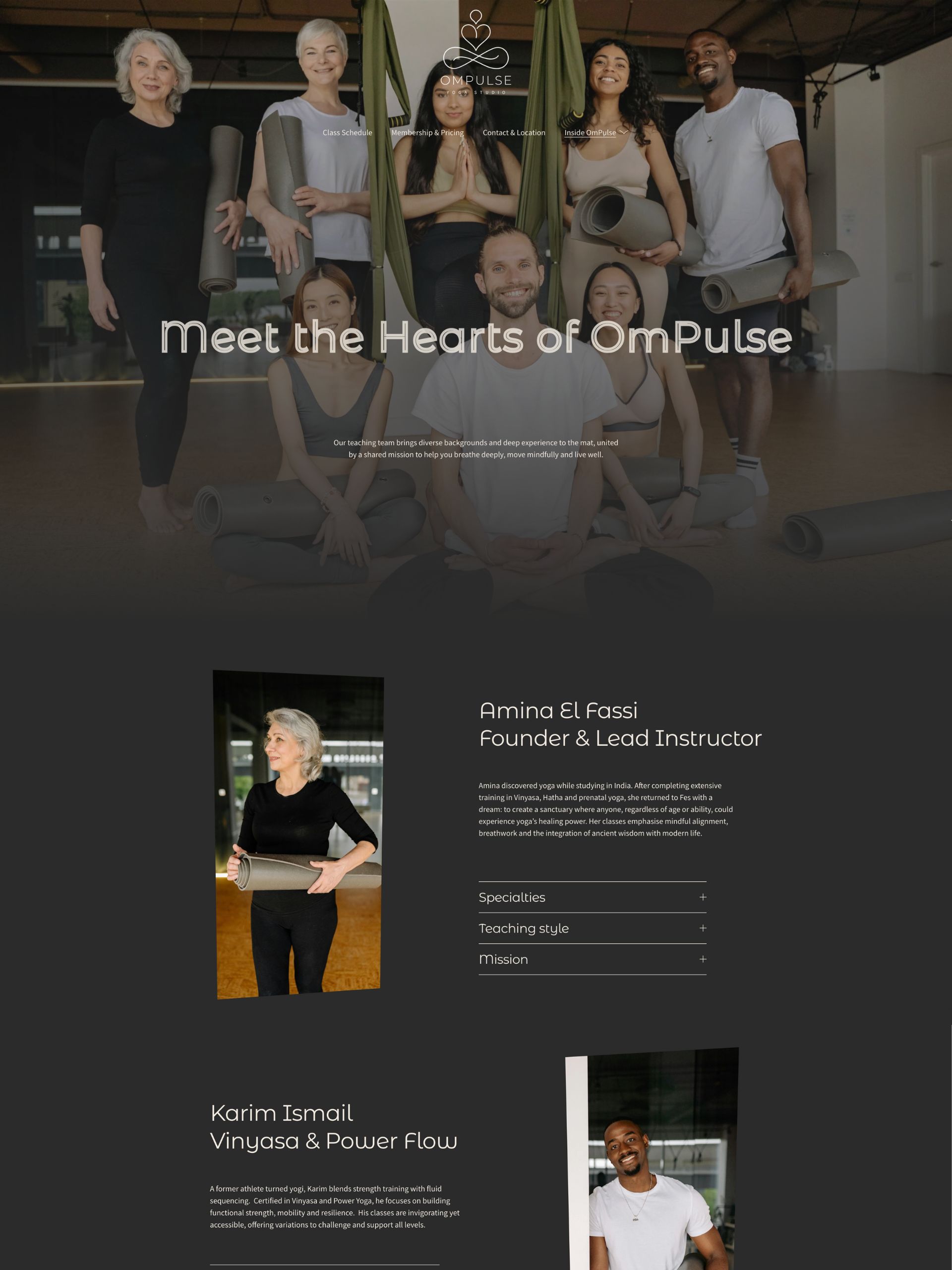 OmPulse - Instructors Screenshot