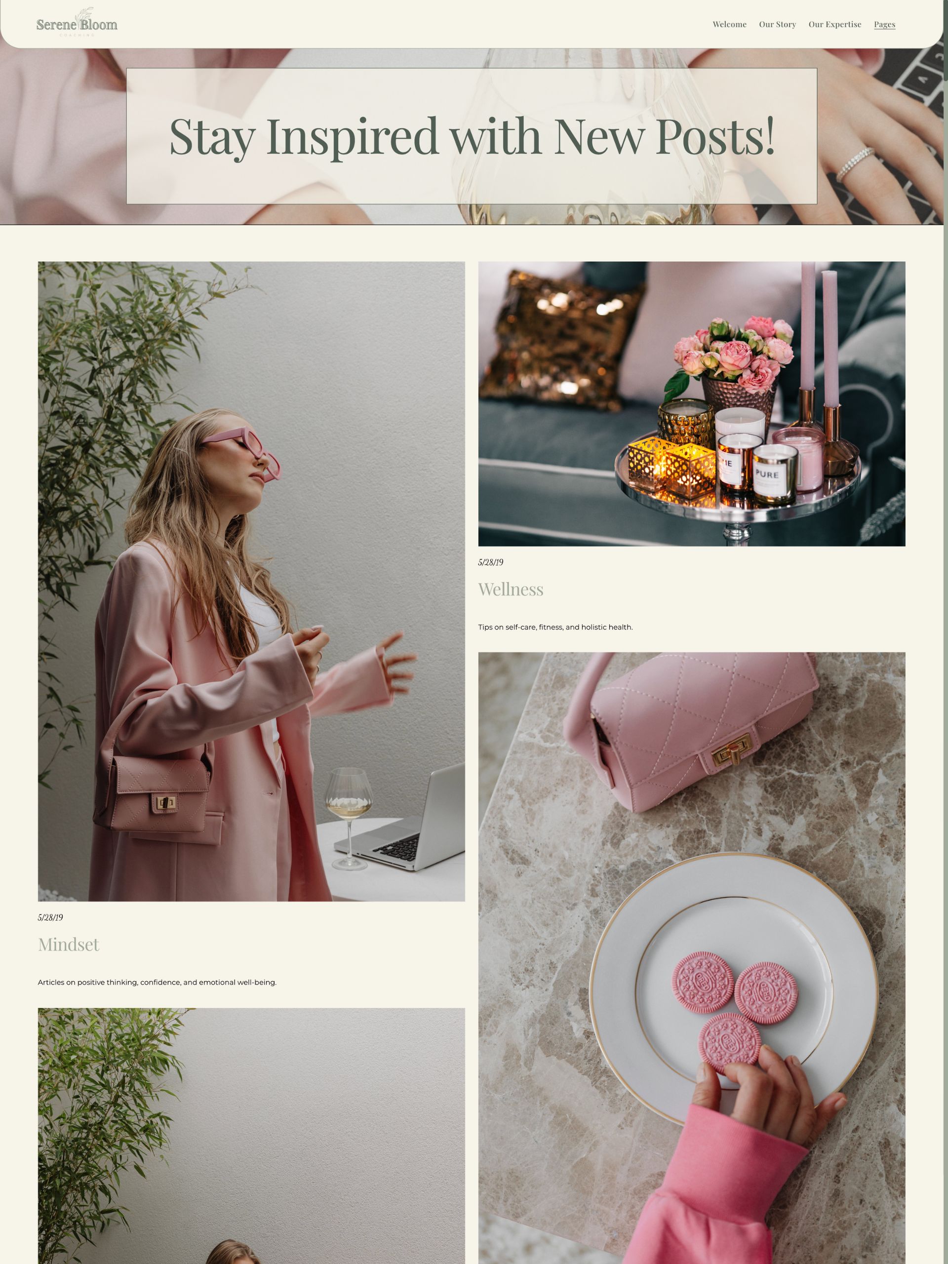 Serene Bloom - Blog Screenshot