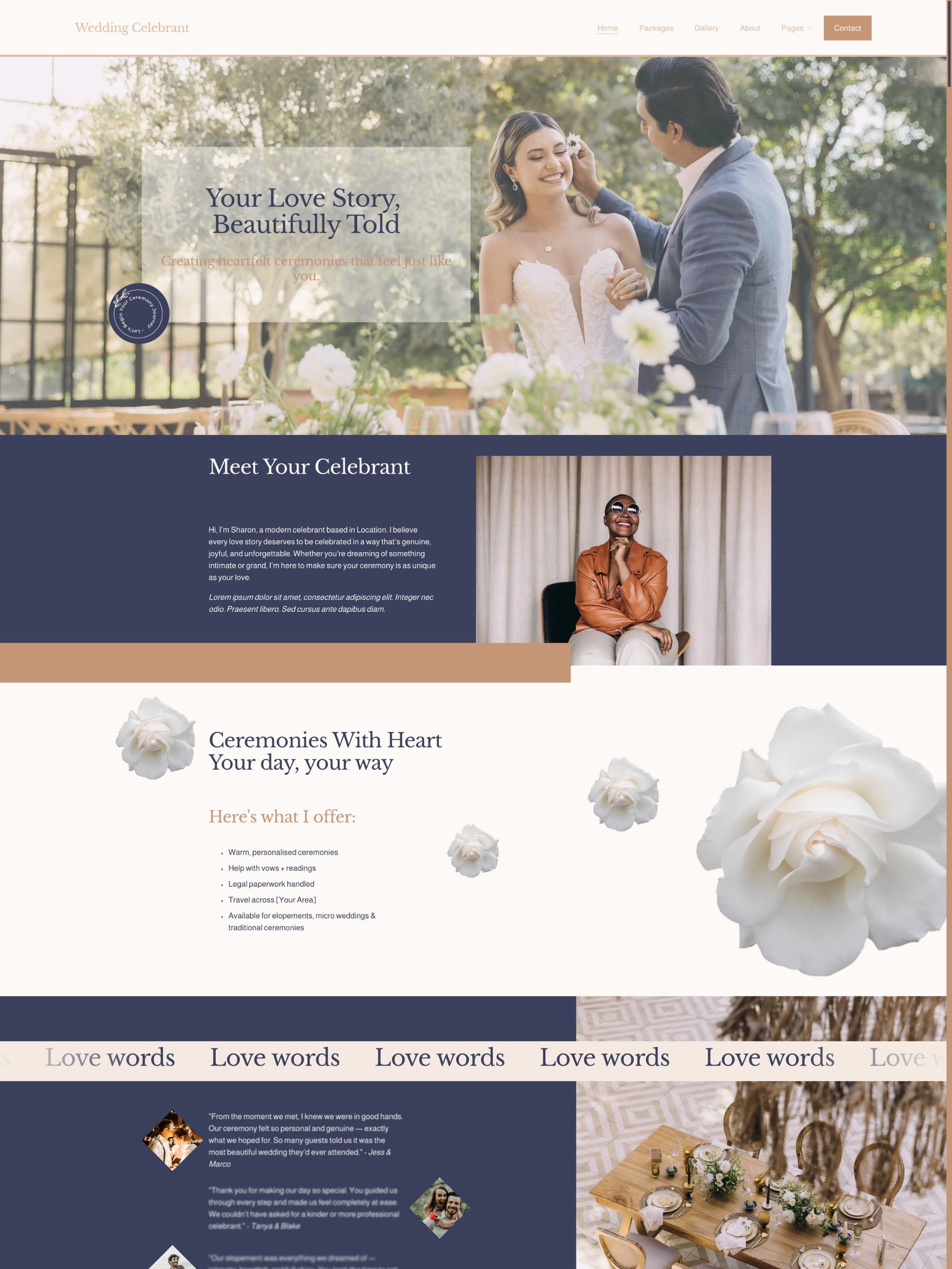 Wedding Celebrant - Home Screenshot
