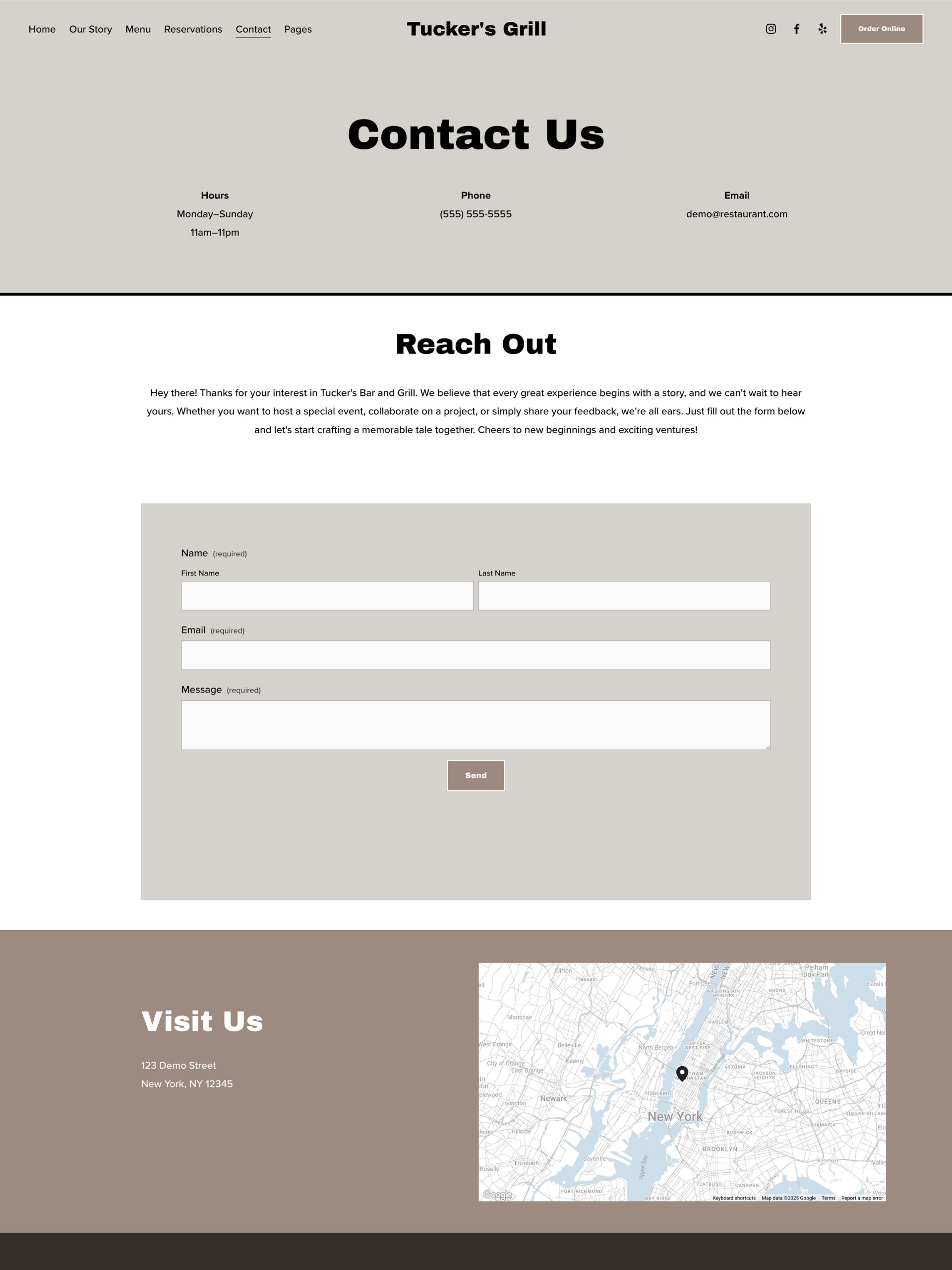Tuckers Grill - Contact 2 Tf Ea0v Cp9 Hm Dt2 Tg39 Jctb Yk Vu8n G Screenshot