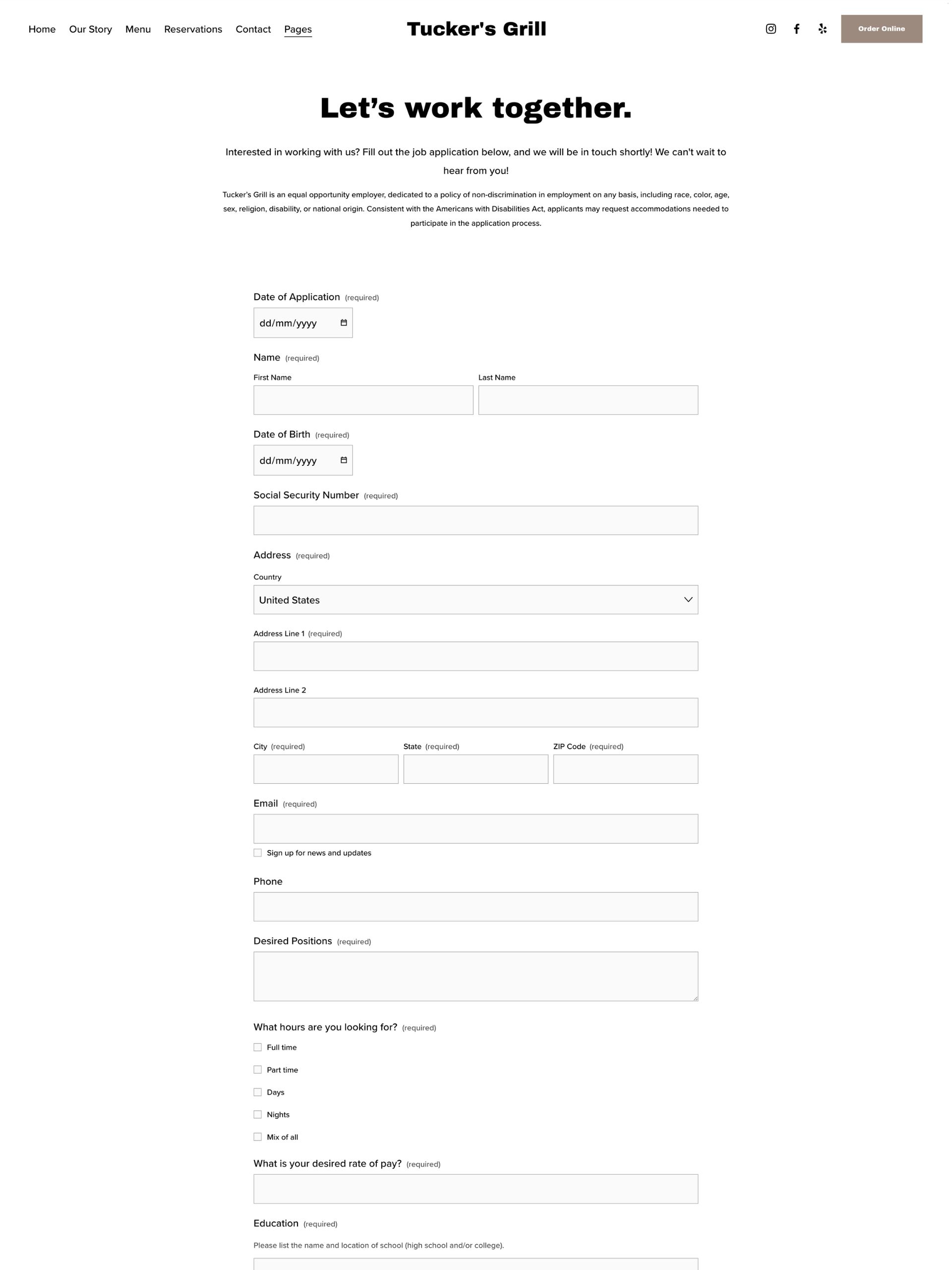 Tuckers Grill - Job Application B0fb Pke2b3 Vslf Zp V Ym P Jm Dhj Kwbw Z Screenshot