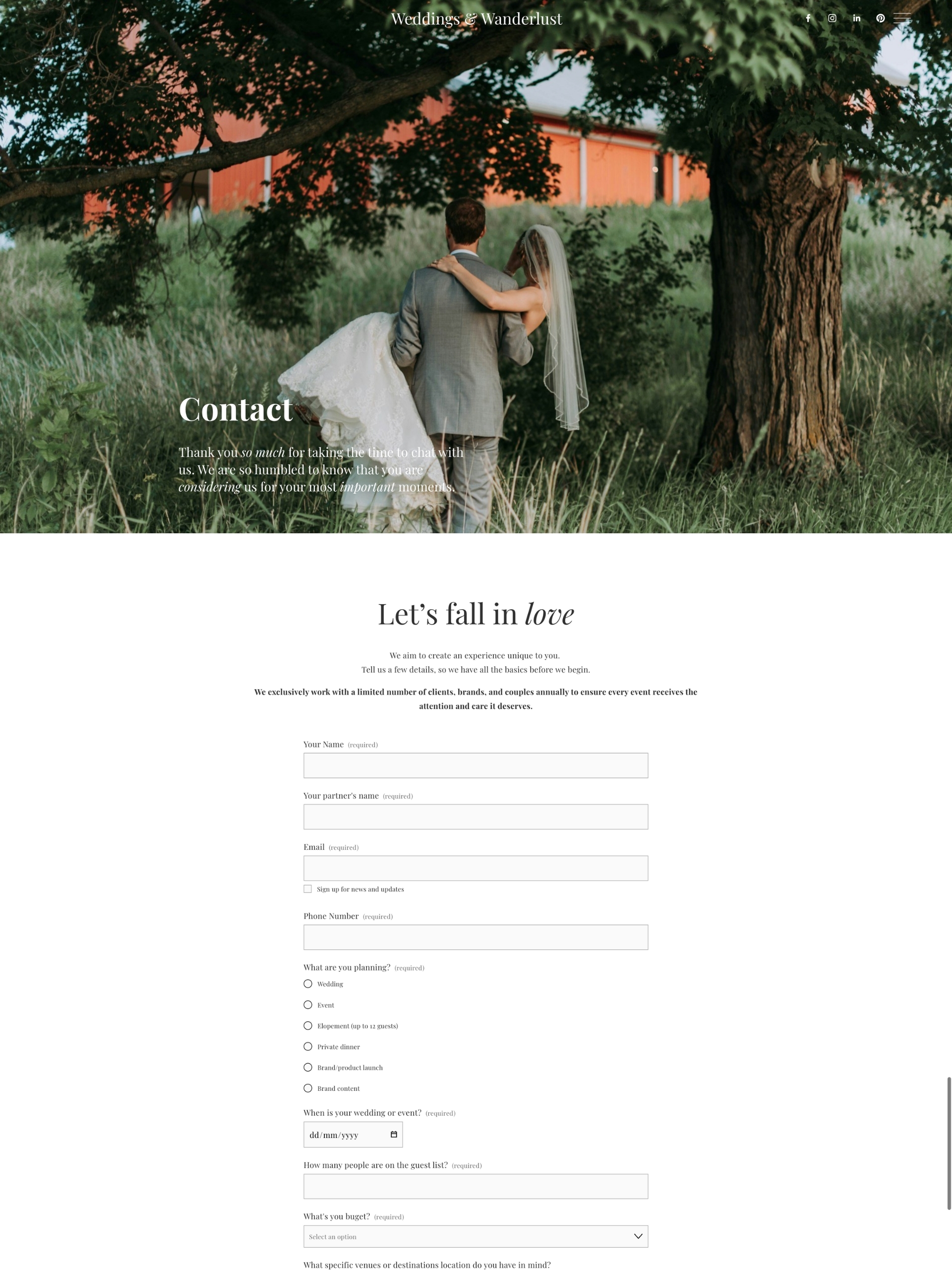 Weddings Wanderlust - Contact Q Anfoy W Ihtl Uamv Yy8 Sl Ix8gsi Kgt R Screenshot
